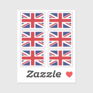 The flag of United Kingdom Collection pack of 6 Sticker