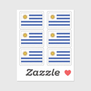 The flag of Uruguay Collection pack of 6 Sticker