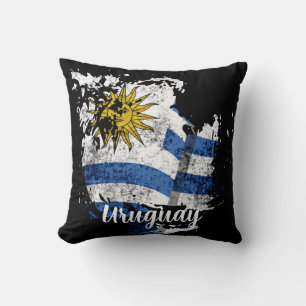 the flag of Uruguay Throw Pillow