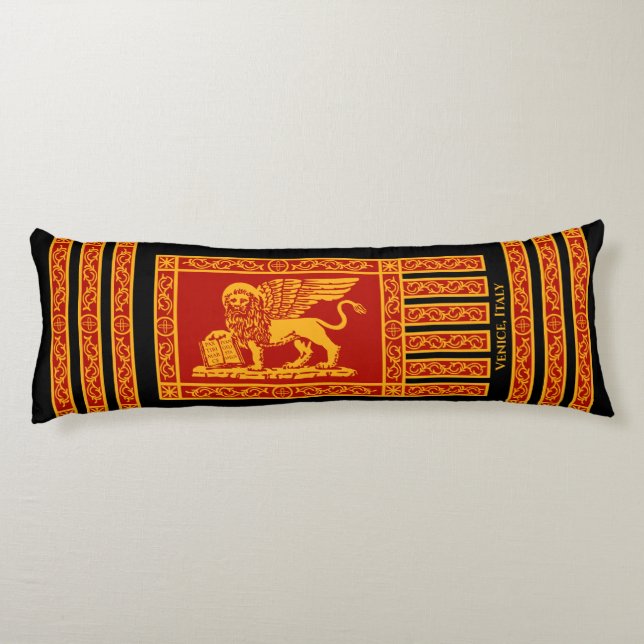 The Flag of Venice, Italy Body Pillow (Back)