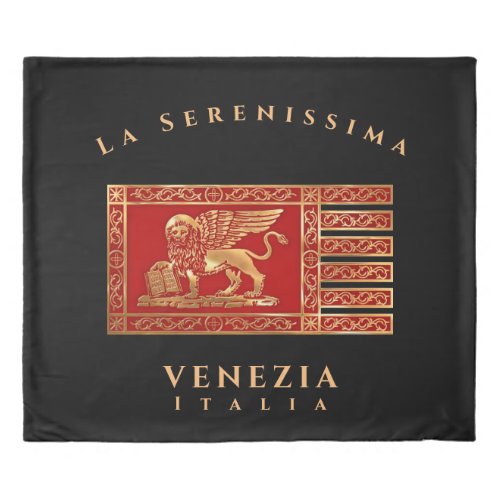 The Flag of Venice Italy Duvet Cover