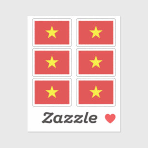 The flag of Vietnam Collection pack of 6 Sticker