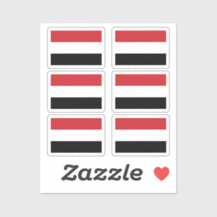 The flag of Yemen Collection pack of 6 Sticker