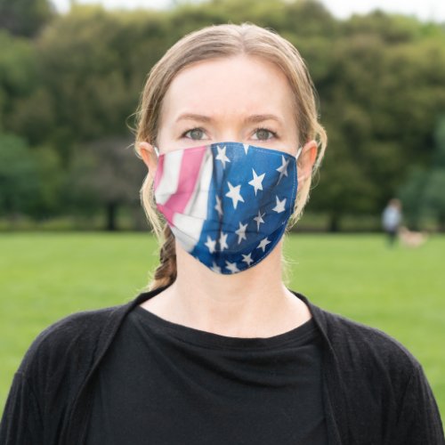 The Flag  USA  Stars and Stripes Adult Cloth Face Mask