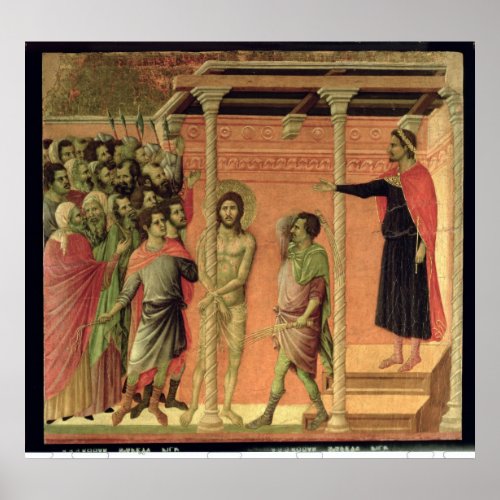 The Flagellation from the Maesta altarpiece Poster