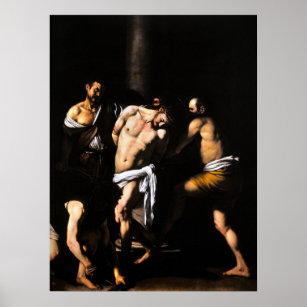 "The Flagellation of Christ" by Caravaggio - Poster