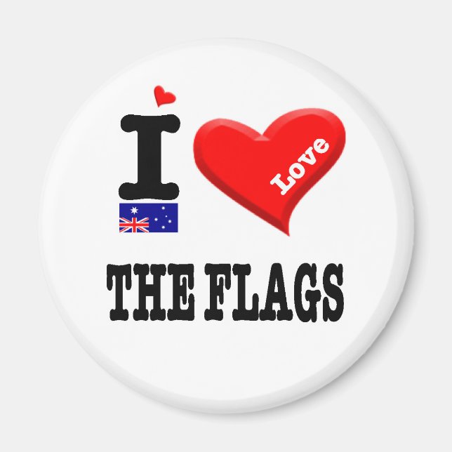 THE FLAGS - I Love Magnet (Front)