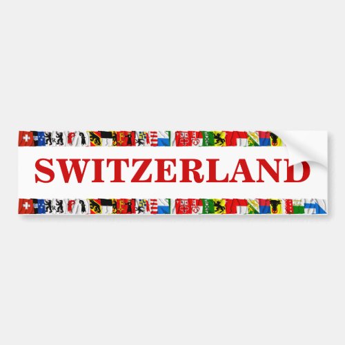 The Flags of the Cantons of Switzerland Bumper Sticker