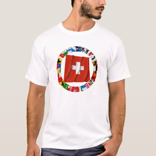 The Flags of the Cantons of Switzerland T_Shirt