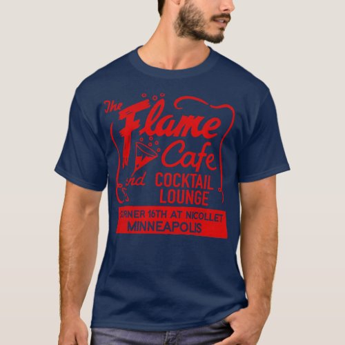 The Flame Cafe and Cocktail Lounge Retro Defunct M T_Shirt