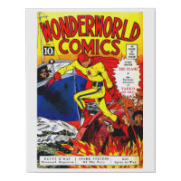 The Flame comic book cover, By Lou Fine  