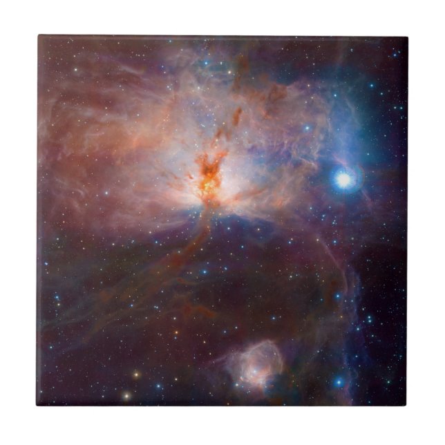 The Flame Nebula NGC 2024 Star Forming Region Ceramic Tile (Front)