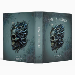The Flame of Life: A Skull Design. 3 Ring Binder