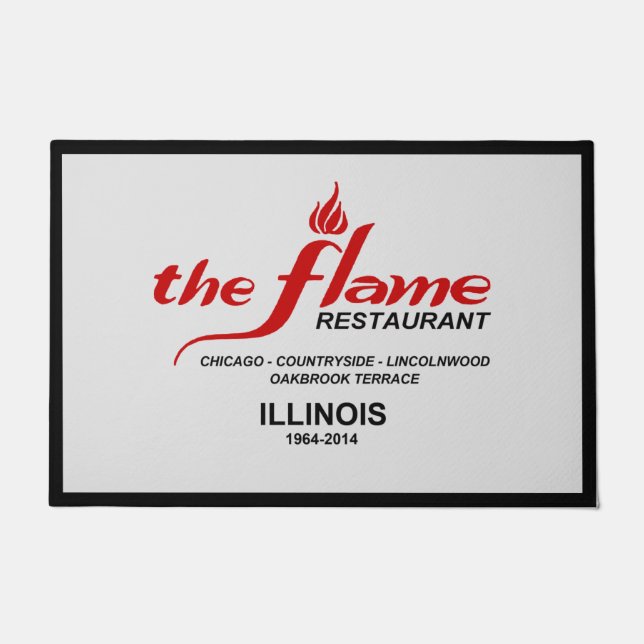 The Flame Restaurants of Illinois Doormat (Front)