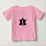 The Flame & Star - Baby T-Shirt<br><div class="desc">This image is a flame from a candle. A star around the flame represents Hanukkah. Done in a black tattoo.  This tee is available in assorted styles,  colors and sizes.</div>