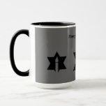 The Flame & Star - Mug<br><div class="desc">This image is a flame from a candle. A star around the flame represents Hanukkah. Done in a black tattoo. "Happy Hanukkah 2014" was added along with a light black backround. Customize with your own words. These mugs are available in assorted styles, colors and sizes.</div>