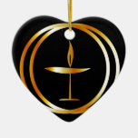 The Flaming Chalice Ceramic Ornament