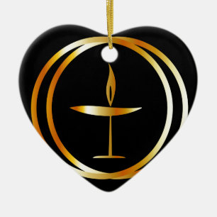 The Flaming Chalice Ceramic Ornament