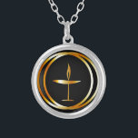 The Flaming Chalice Silver Plated Necklace<br><div class="desc">The Flaming Chalice- the symbol of Unitarianism and Unitarian Universalism</div>