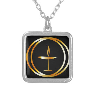 The Flaming Chalice Silver Plated Necklace