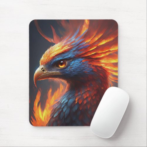 The Flaming Eagle Mouse Pad