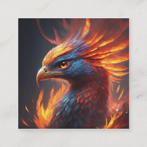 The Flaming Eagle Square Business Card