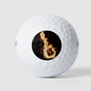 ***THE FLAMING GUITAR*** GOLF BALL