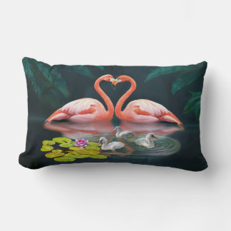 THE FLAMINGO FAMILY LUMBAR PILLOW