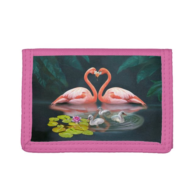 THE FLAMINGO FAMILY TRIFOLD WALLET (Front)