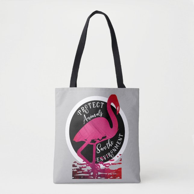The flamingo guardian tote bag (Front)