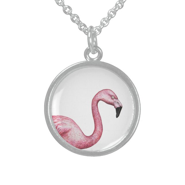 The Flamingo Sterling Silver Necklace (Front)