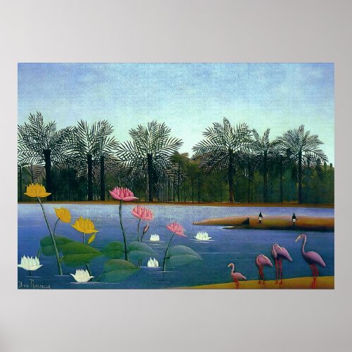 The Flamingos _ Henri Rousseau  Poster