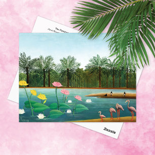 The Flamingos Landscape Henri Rousseau Postcard
