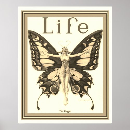The Flapper Art Deco Life Cover 16 x 20 Poster