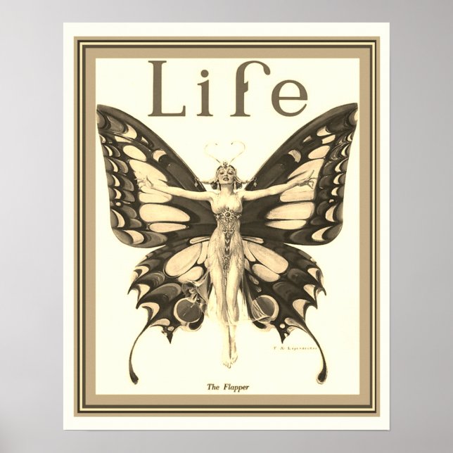 "The Flapper" Art Deco Life Cover 16 x 20 Poster (Front)