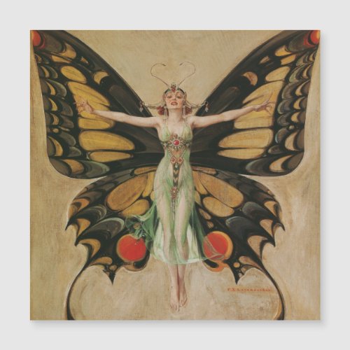 The Flapper _ Butterfly Girl Magnetic Card