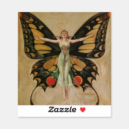 The Flapper _ Butterfly Girl  Sticker