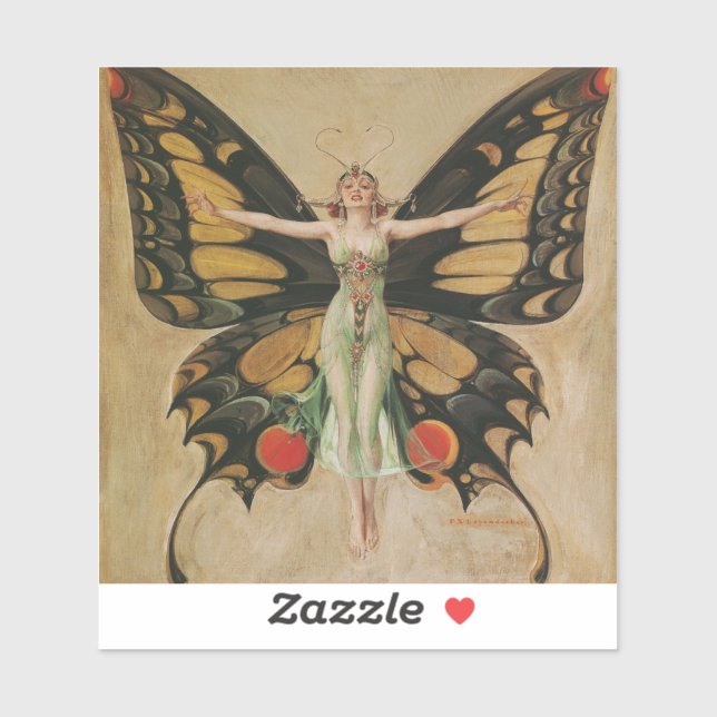 The Flapper - Butterfly Girl  Sticker (Sheet)