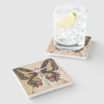 The Flapper Girls Metamorphosis Butterfly 1922 Stone Coaster