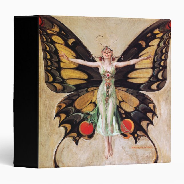 The Flapper Girl's Metamorphosis to Butterfly 1922 3 Ring Binder (Front/Spine)