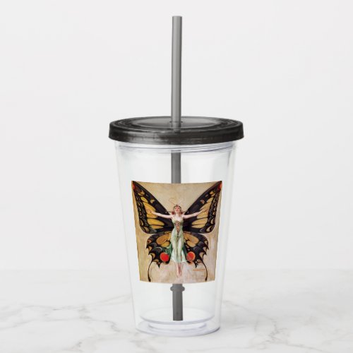 The Flapper Girls Metamorphosis to Butterfly 1922 Acrylic Tumbler