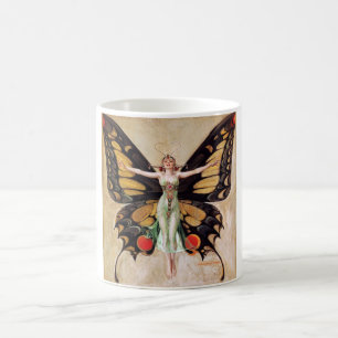 The Flapper Girl's Metamorphosis to Butterfly 1922 Coffee Mug