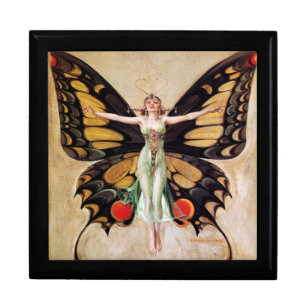 The Flapper Girl's Metamorphosis to Butterfly 1922 Gift Box