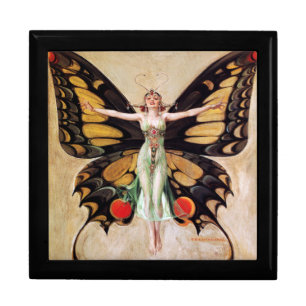 The Flapper Girl's Metamorphosis to Butterfly 1922 Gift Box