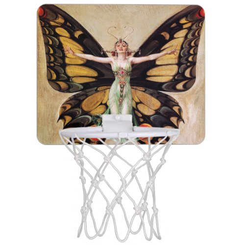 The Flapper Girls Metamorphosis to Butterfly 1922 Mini Basketball Hoop