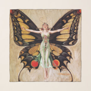 The Flapper Girl's Metamorphosis to Butterfly 1922 Scarf
