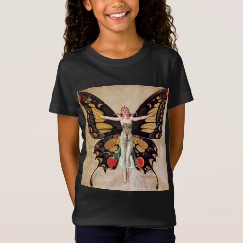 The Flapper Girls Metamorphosis to Butterfly 1922 T_Shirt