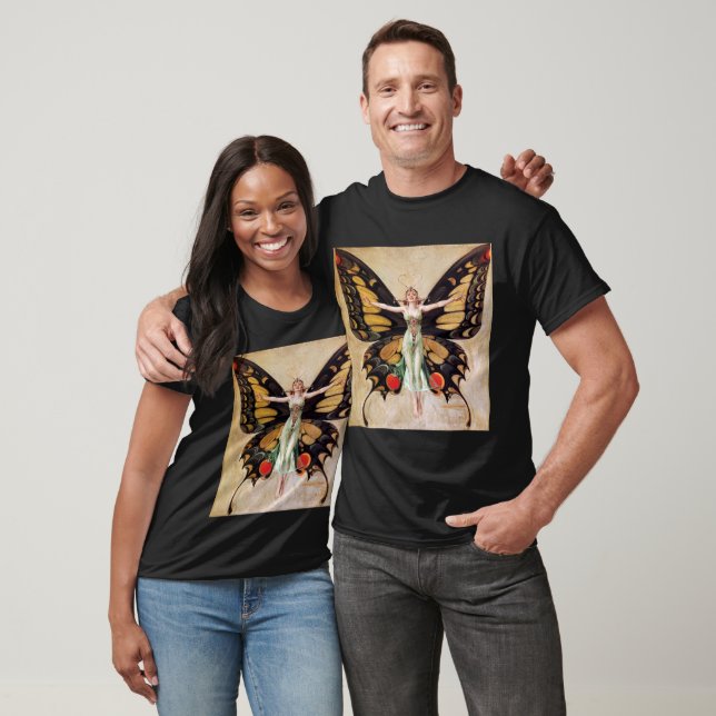 The Flapper Girl's Metamorphosis to Butterfly 1922 T-Shirt (Unisex)