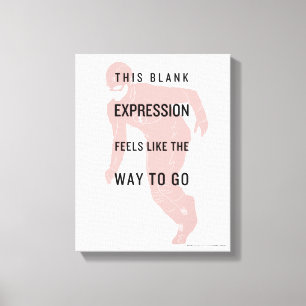 The Flash "Blank Expression" Quote Silhouette Canvas Print