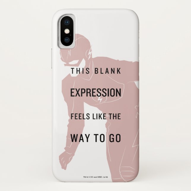 The Flash | "Blank Expression" Quote Silhouette Case-Mate iPhone Case (Back)